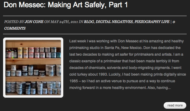 Don Messec - Making Art Safely part 1
